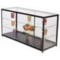 72" Retail Display Case w/LED Side Lights, Sliding Door, Ships Assembled - Black