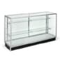70" Retail Display Case w/Recessed Kickplate, Slider Door, Adjustable Shelves, Silver