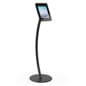 Curved iPad Floor Stand w/ Enclosure, Rotating & Tilting Bracket