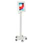 Max 12.9" Tablet Stand w/ Wheels, Adjustable Height, Tilting Enclosure - White