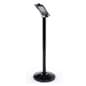 iPad Mini Floor Stand with Acrylic Enclosure, Rotating & Cord Management - Black