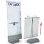 Outdoor Banner Stand with Custom Graphic, Adjustable Width & Height, Fillable Base