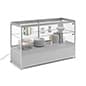 60” Display Case w/Cabinet, 4 LED Lights, Slider Door, Ships Assembled - Silver