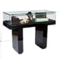 Gloss Black Jewelry Display Case with Hydraulic Lift Opening