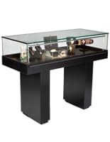 LED Display Case with Hydraulic Lift Assists LED Display Case