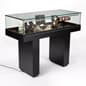 Semi-Gloss Black Jewelry Display Case with Hydraulic Lift Opening