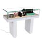 Gloss White Jewelry Display Case with Hydraulic Lift Opening