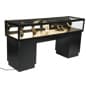 70" Jewelry Display Case w/ Sliding Mirror Door, Sit Down Design, LED Lights - Black