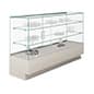Glass Display Counter w/ Sliding Doors, Tempered Glass Shelves - Concrete Groovz