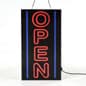 "OPEN" Vertical LED Sign with Hanging Chain - Red & Blue