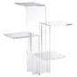 Tiered Acrylic Display Riser with 4 Platforms, Set of 2 - Clear
