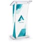 Acrylic Podium for Floor with Custom UV Printing, Easy Assembly