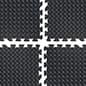 10' x 10' Premium Foam Flooring, 1/2" Thick, Diamond Finish - Black