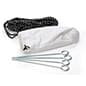 Tent Stakes, Set of Four, Eye Hook, Steel - Silver