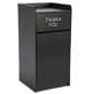 Trash Receptacle for 36 Gallon Bin, Tray Shelf, THANK YOU Message - Black
