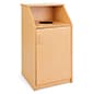 Trash Receptacle for 36 Gallon Bin, Circular Top Opening - Maple