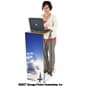 Portable Podium Stand with Custom-Printed Banner Graphic