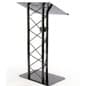 Truss Podium for Floor, Cup Holder, Aluminum and Steel - Black