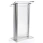 Recycled Acrylic Podium with Clear Surface and Aluminum Sides