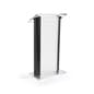 Recycled Acrylic Podium with Clear Surface and Aluminum Sides