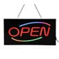 "OPEN" LED Sign with Hanging Chain, Rectangular - Red