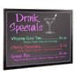 24 x 32 Write-On Board, Wall or Ceiling Mount, LED Lighting, Wet Erase - Black