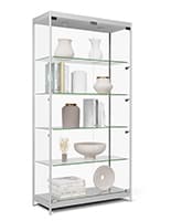 LED Illuminated Display Cabinet with Leveling Feet LED Illuminated Display Cabinet with 92" Long Power Cord
