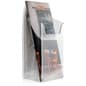 Acrylic Brochure Wall Rack, 6"w, Single Pocket - Clear