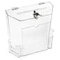 Recycled Acrylic Ballot Box w/ 8.5” x 11” Frame, Lockable, Wall or Tabletop – Clear
