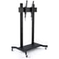 TV Stand for Floor with Wheels, Fits 50”-110” Monitors, Tilting Bracket - Black