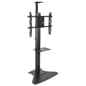 TV Stand with Power Outlets, Monitors 30" - 84”, Camera & Accessory Shelf – Black