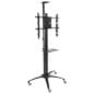 Mobile TV Stand w/ Power Outlets, Monitors 30"- 84”, Camera & Accessory Shelf – Black