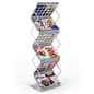6-Pocket Portable Literature Floor Stand with Case, Adjustable Height, 18"w - Silver