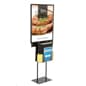 22" x 28" Floor Standing Sign Holder, Acrylic Ballot Box, Square Base - Black