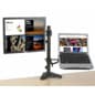 Desktop Monitor Stand with Laptop Computer Shelf, Fits Monitors 10 to 30" - Black