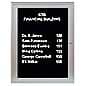 Enclosed Letter Board with 3/4" Letter Set, Wall Mount - Silver