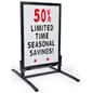 24" x 36" T-Frame Sidewalk Sign Stand, Letter Board, Double Sided - Black
