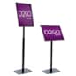 Floor Standing Menu Stand, Snap Open Frame, Adjustable Height