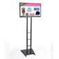 TV Stand for Windows, Fits Screens 32 to 65", Adjustable Height, Weighted - Black