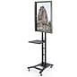 TV Stand w/ Shelf, Fits Monitors 32" to 70", Height-Adjustable – Black