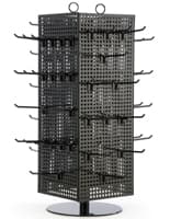 Countertop Pegboard Display with Black Hooks Countertop Pegboard Display with Black Hooks