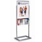 22" x 28" Floor Standing Poster Holder with 5 Literature Pockets
