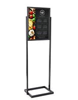 18 x 24 Poster Stand for Floor, Top insert, Double Sided - Black Poster display stand with floor standing design