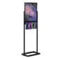 18" x 24" Floor Standing Sign Holder with 4 Brochure Holders, Double Sided - Black