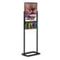 18" x 24" Floor Standing Sign Holder with 8 Brochure Holders, Double Sided - Black