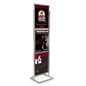 22" x 28" Floor Standing Poster Holder, 3-Tiered, Top Insert, Double-Sided - Silver