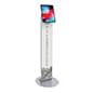Magnetic Tablet Floor Stand w/ Cable Lock, Universal Compatibility – Black or Silver