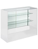 4’ White Display Case with (2) Adjustable Shelves 4’ White Display Case