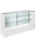 6’ White Display Case with Sliding Rear Doors 6’ White Display Case