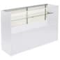 5' Display Cabinet w/ White Finish, Adjustable Tempered Glass Shelf & Sliding Doors